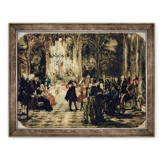 Tablou inramat - Adolph Friedrich Erdmann von Menzel - Schita pentru Concertul Flaut - - Roveli