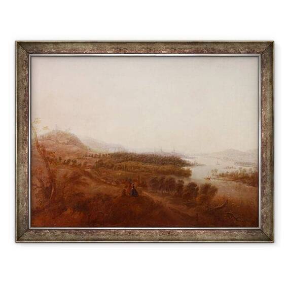 Tablou inramat - Georg Wenceslaus von Knobelsdorff - Vedere din Schloss Sanssouci, Potsdam - - Roveli
