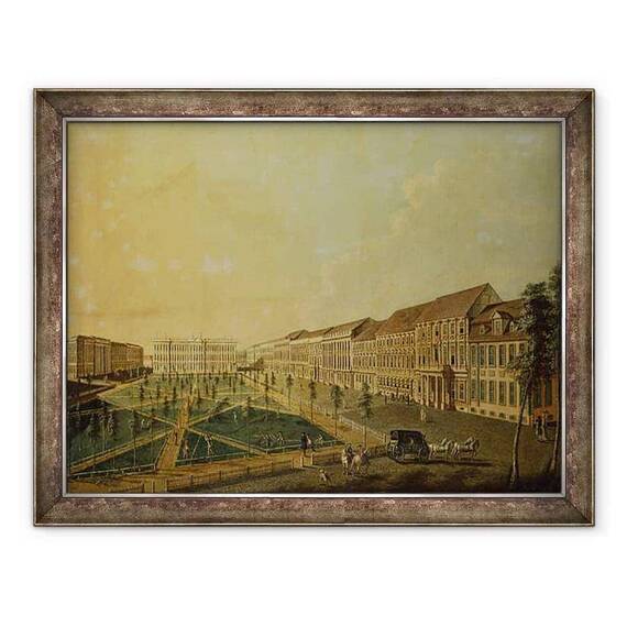 Tablou inramat - Johann Friedrich Meyer - Vedere spre Wilhelmsplatz din sud - - Roveli