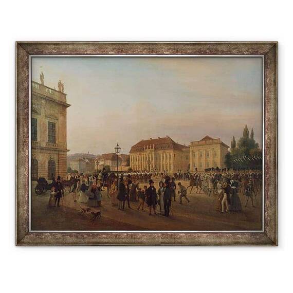Tablou inramat - Wilhelm Bruecke - Parada in fata palatului regal - - Roveli