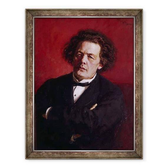 Tablou inramat - Ilya Efimovich Repin - Portretul lui Anton Grigoryevich Rubinstein - - Roveli
