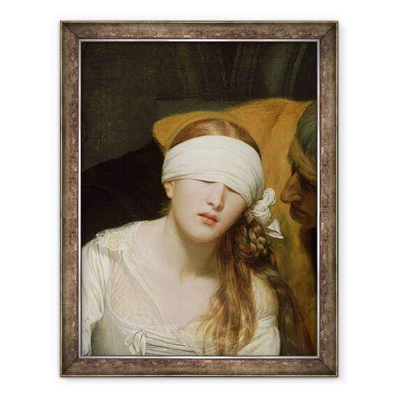 Tablou inramat - Hippolyte Delaroche - Executarea lui Lady Jane Grey II - - Roveli