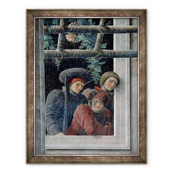 Tablou inramat - Andrea Mantegna - Martiriul Sfantului Christopher, detaliu al spectatorilor - - Roveli