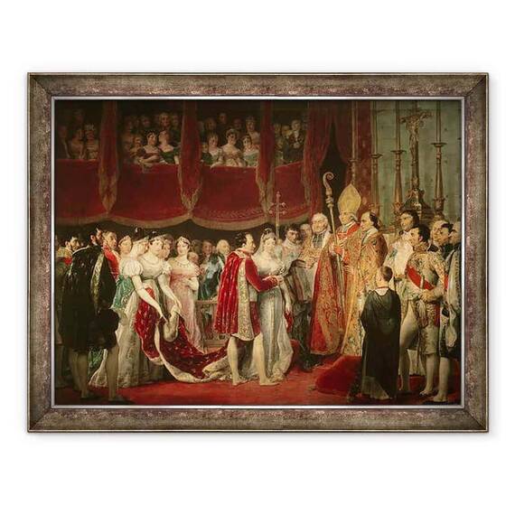 Tablou inramat - Georges Rouget - Ceremonia de casatorie a lui Napoleon I si a Arhiducesei Marie-Louis la 2 aprilie 1810 - - Roveli