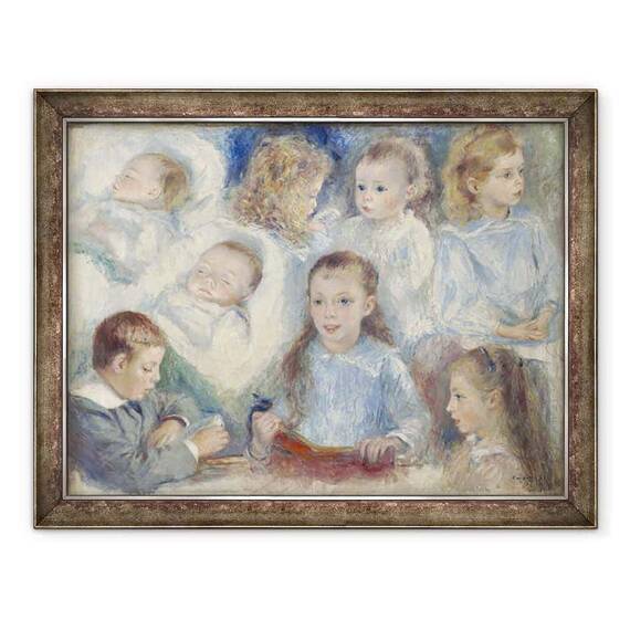 Tablou inramat - Pierre Auguste Renoir - Studii de sefii Copiii Berard - - Roveli