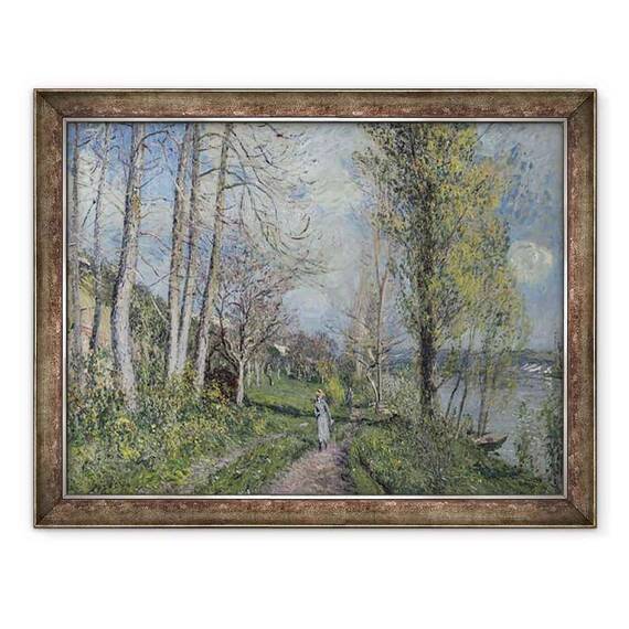 Tablou inramat - Alfred Sisley - Bancile Senei - - Roveli