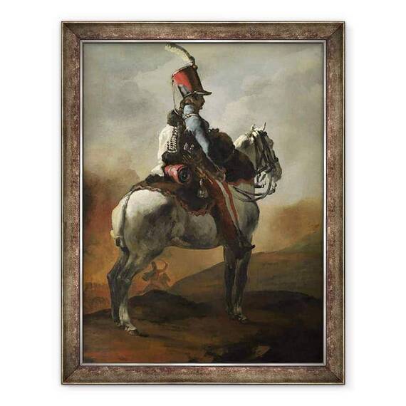 Tablou inramat - Theodore Gericault - Trompetistul husarilor - - Roveli