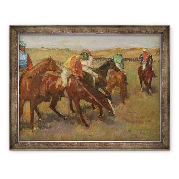 Tablou inramat - Edgar Degas - inainte de cursa - - Roveli