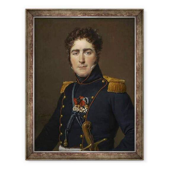Tablou inramat - Jacques Louis David - Comte Henri-Amedée-Mercure de Turenne-dAynac - - Roveli