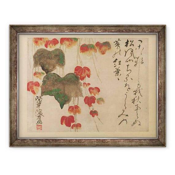Tablou inramat - Ogata Kenzan - Iedera de toamna - - Roveli