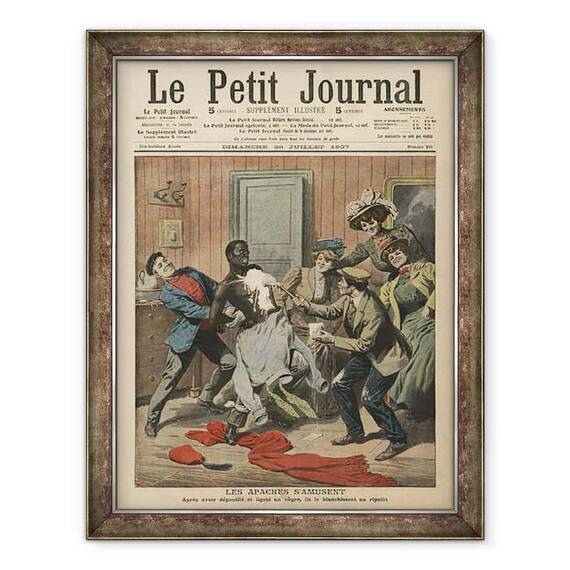 Tablou inramat - Scoala franceza - Apasii se distreaza, ilustrare din Le Petit Journal, supliment illustre - - Roveli
