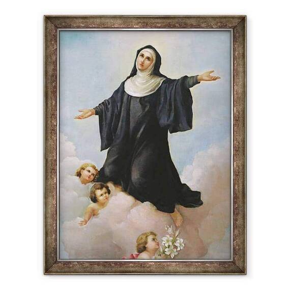 Tablou inramat - Scoala Italiana - Santa Liberata in Glory - - Roveli