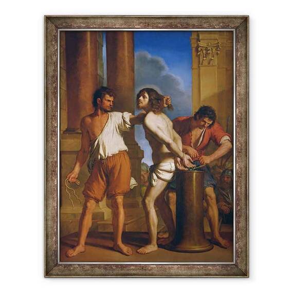 Tablou inramat - Guercino - Flagelarea lui Hristos - - Roveli