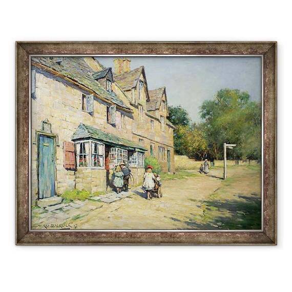 Tablou inramat - William Kay Blacklock - Satul Cotswold - - Roveli