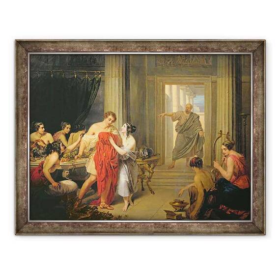 Tablou inramat - Cosroe Dusi - Alcibiade printre hetaerae - - Roveli