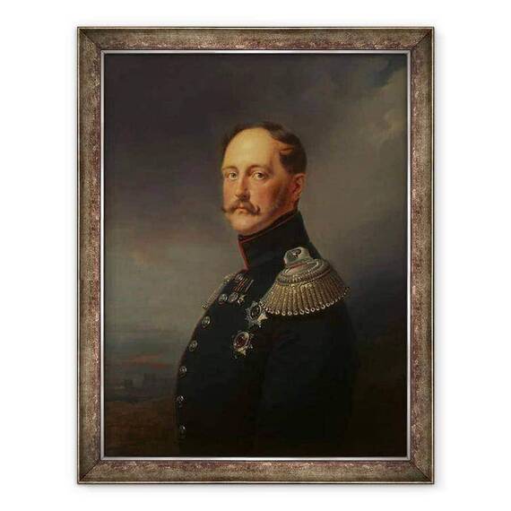 Tablou inramat - Franz Kruger - Nicolae I - - Roveli