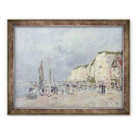 Tablou inramat - Eugene Louis Boudin - Stancile de la Dieppe si Petit Paris - - Roveli