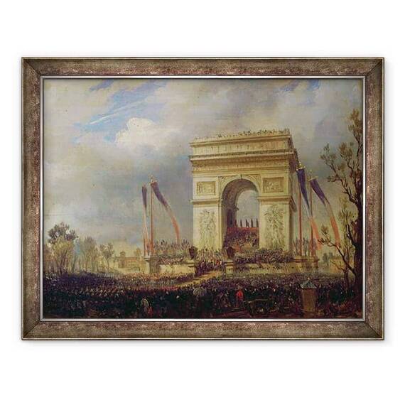 Tablou inramat - Hippolyte Victor Valentin Sebron - Fete de la Fraternite la Arcul de Triumf, Place de lEtoile - - Roveli