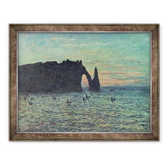 Tablou inramat - Claude Monet - Acul gol la Etretat - - Roveli