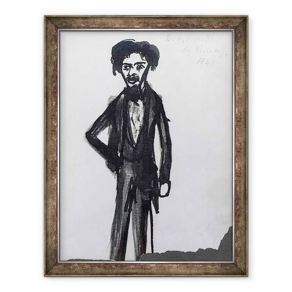 Tablou inramat - Dante Gabriel Charles Rossetti - Autoportret - - Roveli