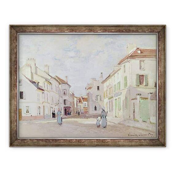 Tablou inramat - Claude Monet - Rue de la Chaussee in Argenteuil - - Roveli