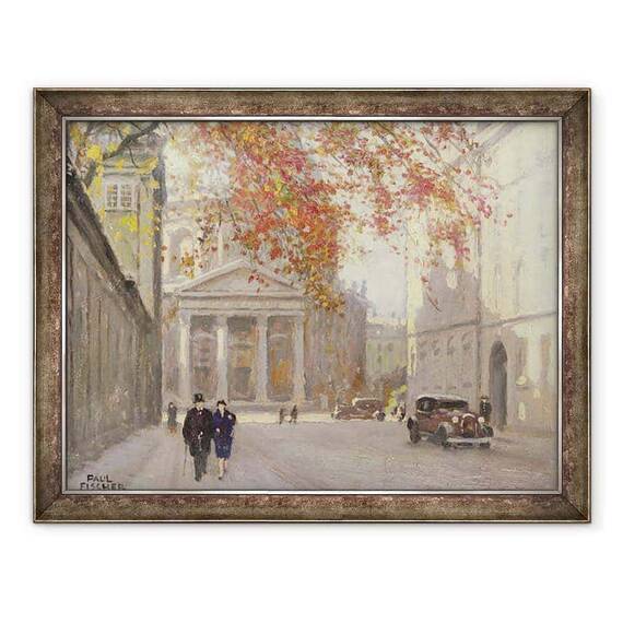 Tablou inramat - Paul Fischer - O strada in Copenhaga - - Roveli