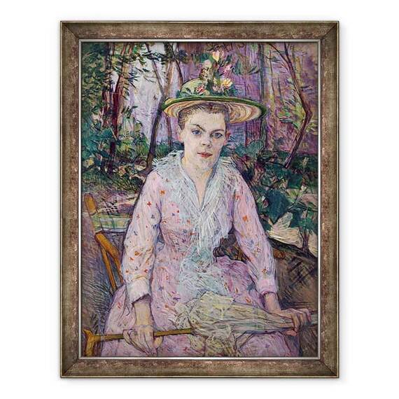 Tablou inramat - Henri de Toulouse-Lautrec - Femeie cu o umbrela - - Roveli