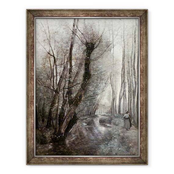Tablou inramat - Jean Baptiste Camille Corot - Fluxul - - Roveli