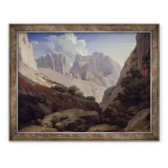 Tablou inramat - Paul Jean Flandrin - Cheile Atlasului - - Roveli