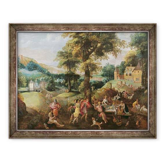 Tablou inramat - Scoala belgiana - Cincinnatus primind deputatii de la Roma - - Roveli