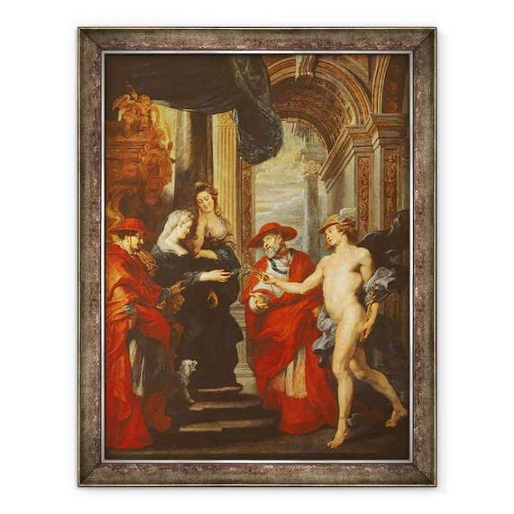 Tablou inramat - Peter Paul Rubens - Ciclul Medici, Tratatul de la Angouleme 30 aprilie 1619 - - Roveli