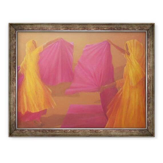 Tablou inramat - Lincoln Seligman - Pliere Saris - - Roveli