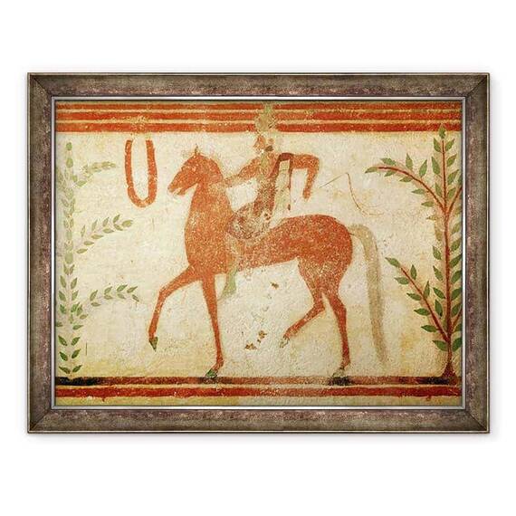 Tablou inramat - Etruscan - Calaret, partea dreapta, din mormantul baronului - - Roveli