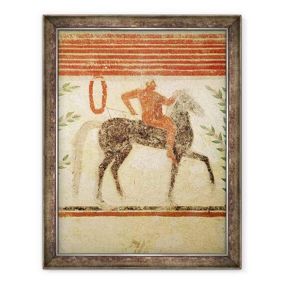 Tablou inramat - Etruscan - Calaret, partea stanga, de la mormantul baronului - - Roveli