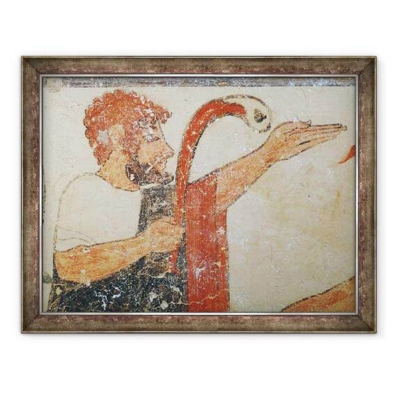 Tablou inramat - Etruscan - seful augurului, din Mormantul Augurilor - - Roveli