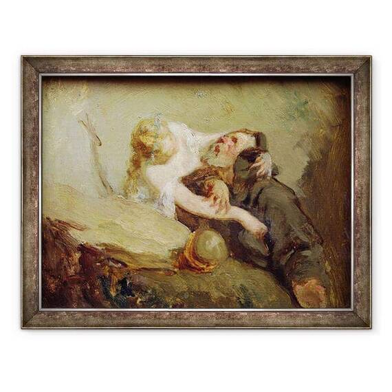 Tablou inramat - Jean-Francois Millet - Tentatia Sfantului Anton - - Roveli