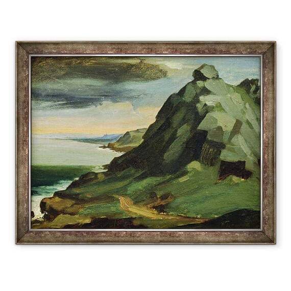 Tablou inramat - Jean-Francois Millet - Stanca Catel, sau stancile de la Haga - - Roveli