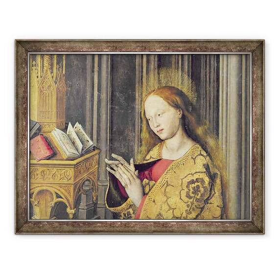 Tablou inramat - Master of the Aix Annunciation - Fecioara Maria citind dintr-o carte de ore - - Roveli