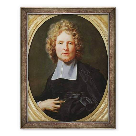 Tablou inramat - Jean-Baptiste Jouvenet - Portretul unui Canon - - Roveli