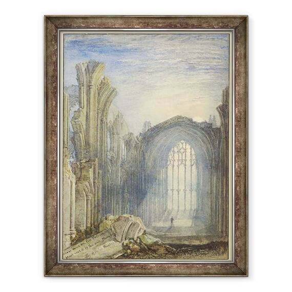 Tablou inramat - Joseph Mallord William Turner - Melrose Abbey - - Roveli