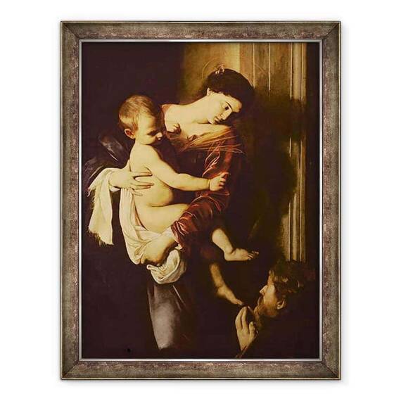 Tablou inramat - Michelangelo Merisi da Caravaggio - Detaliu al Madonnei Pelerinilor - - Roveli