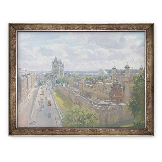 Tablou inramat - Julian Barrow - Tower Bridge si Turnul Londrei - - Roveli