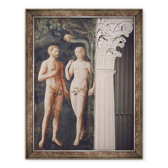 Tablou inramat - Tommaso Masolino da Panicale - Ispita lui Adam si a Evei - - Roveli