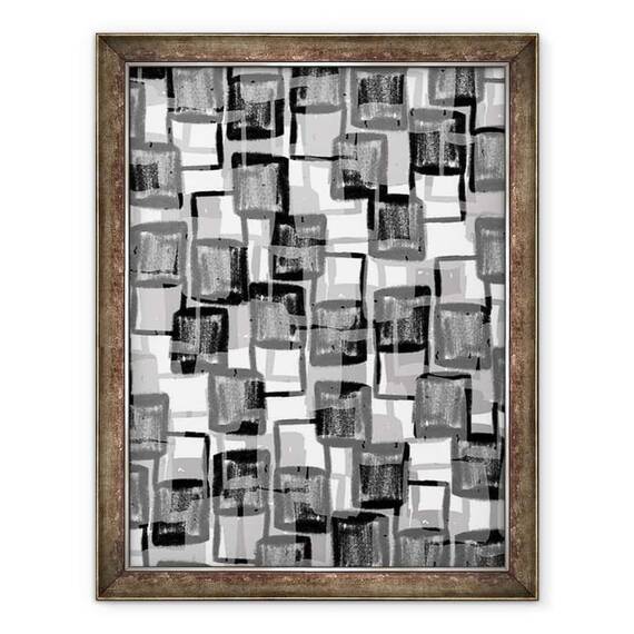 Tablou inramat - Louisa Hereford - Patrate monocrome - - Roveli