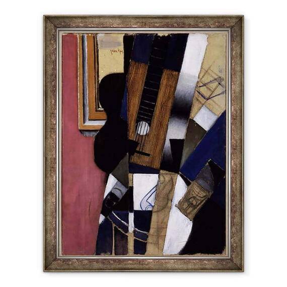 Tablou inramat - Juan Gris - Chitara si Pipe - - Roveli