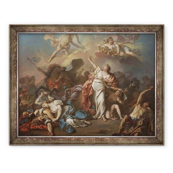 Tablou inramat - Jacques Louis David - Apollo si Diana ataca copiii din Niobe - - Roveli