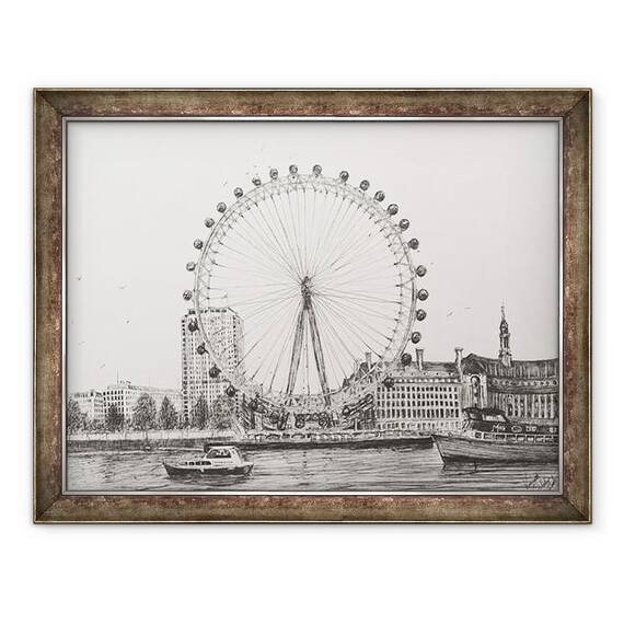 Tablou inramat - Vincent Alexander Booth - The London Eye, 2006 - - Roveli