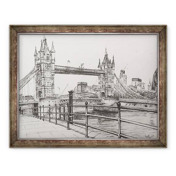 Tablou inramat - Vincent Alexander Booth - Tower Bridge Londra, 2006 - - Roveli