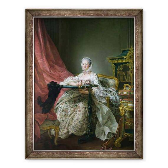 Tablou inramat - Francois-Hubert Drouais - Madame de Pompadour - - Roveli