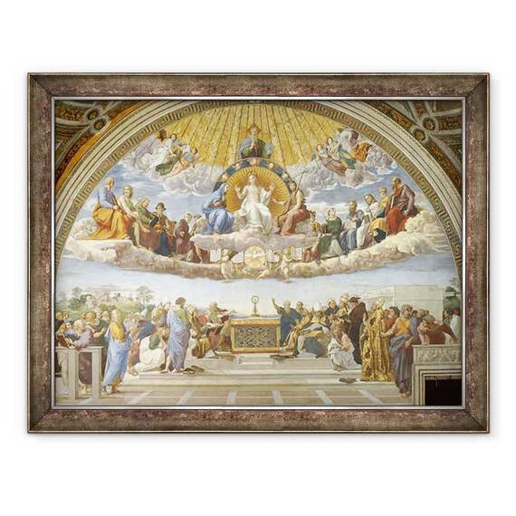 Tablou inramat - Raphael - Disputa, de la Stanza della Segnatura - - Roveli